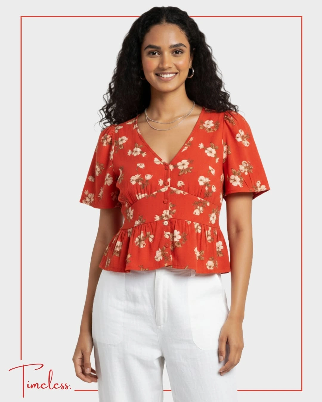 Floral Peplum Top