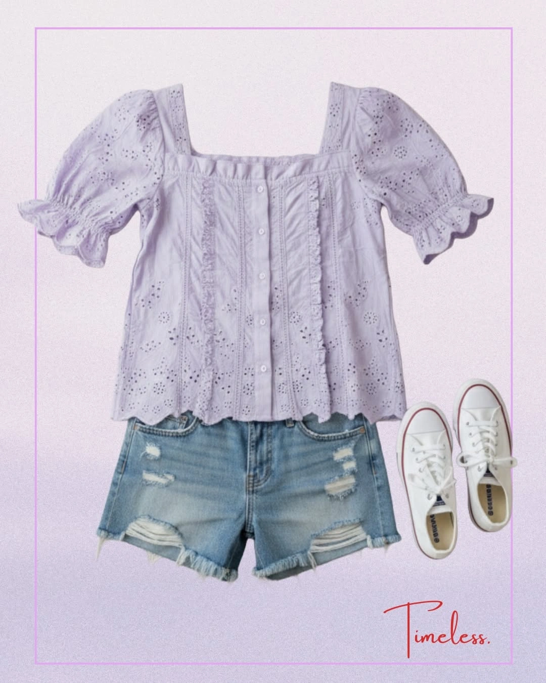 Purple Cutwork Top